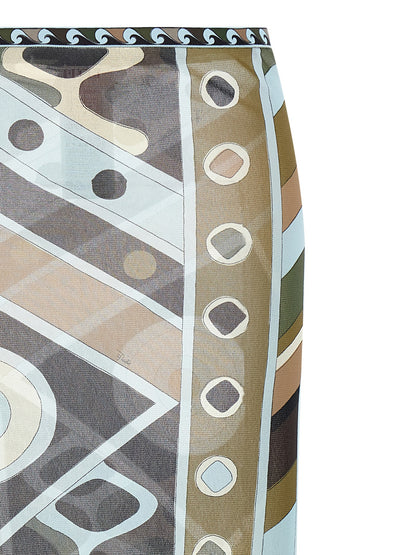 Multicolor Polyamide Mini Skirt