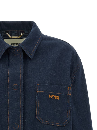 Blue Cotton Denim Jacket