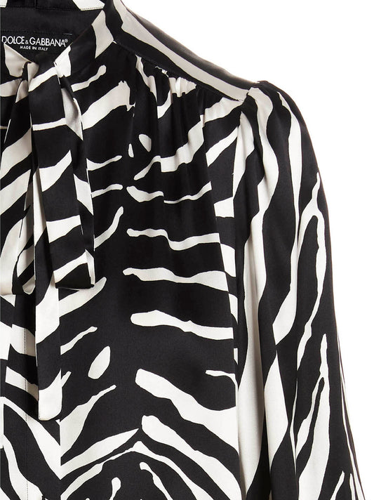 Bicolor Silk Blouse