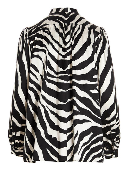 Bicolor Silk Blouse