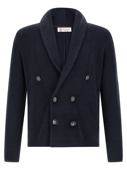 Blue Cotton Cardigan