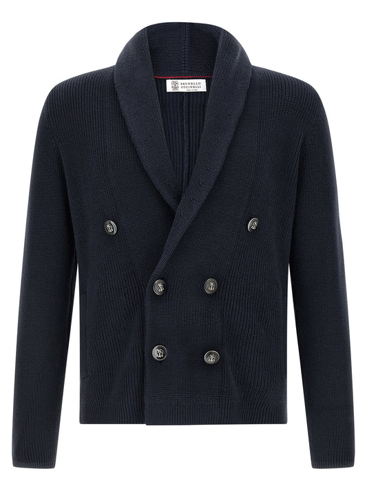 Blue Cotton Cardigan