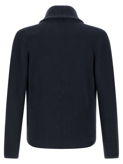 Blue Cotton Cardigan