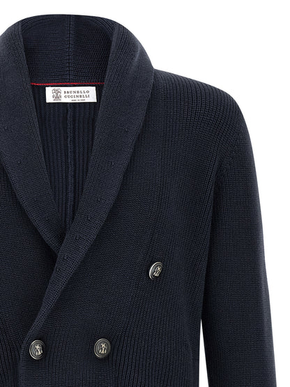 Blue Cotton Cardigan