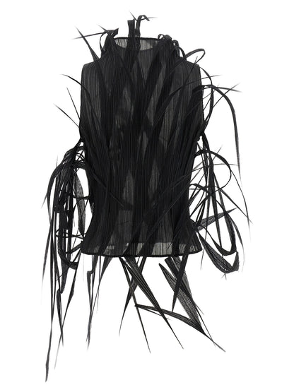 Black Polyester Tank Tops
