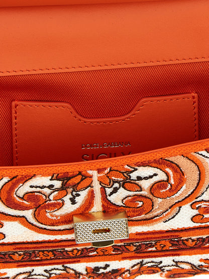 Orange Cotton Handbag