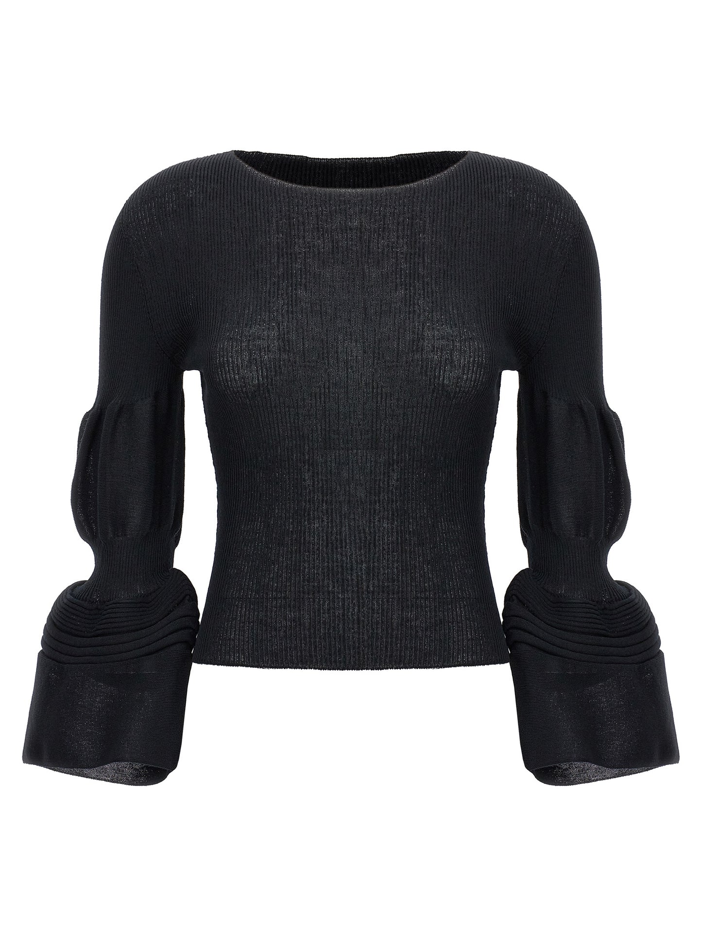 Black Polyester Sweatshirt