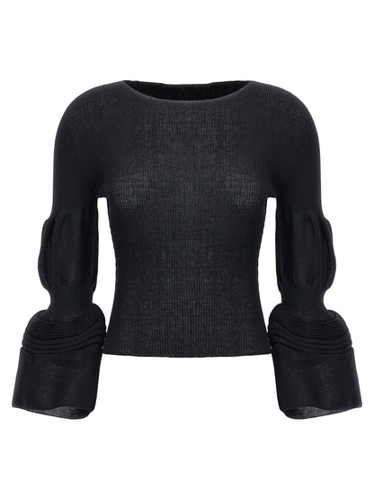 Black Polyester Sweatshirt