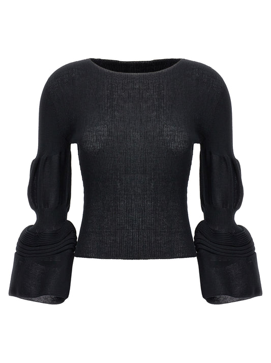 Black Polyester Sweatshirt
