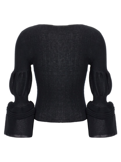 Black Polyester Sweatshirt