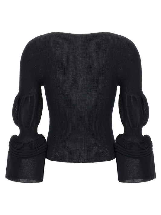 Black Polyester Sweatshirt
