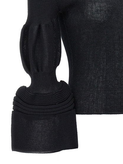 Black Polyester Sweatshirt