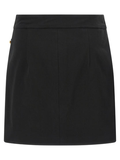 Black Cotton Long Skirt