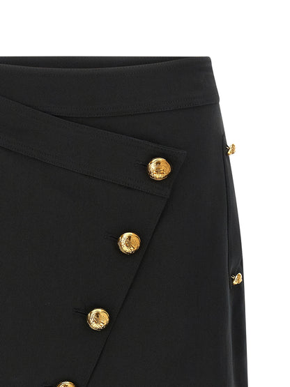 Black Cotton Long Skirt