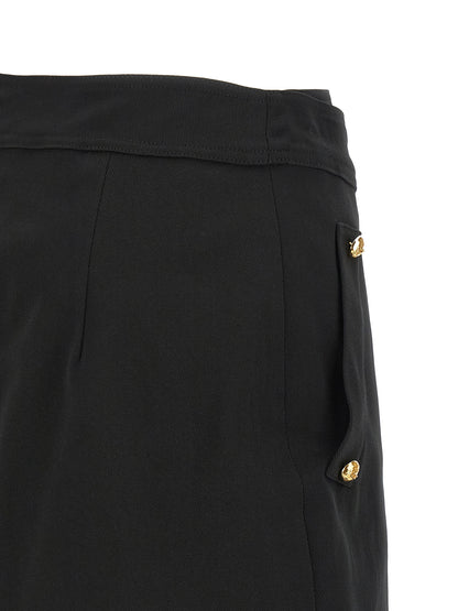 Black Cotton Long Skirt