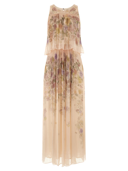 Multicolor Viscose Long Dress