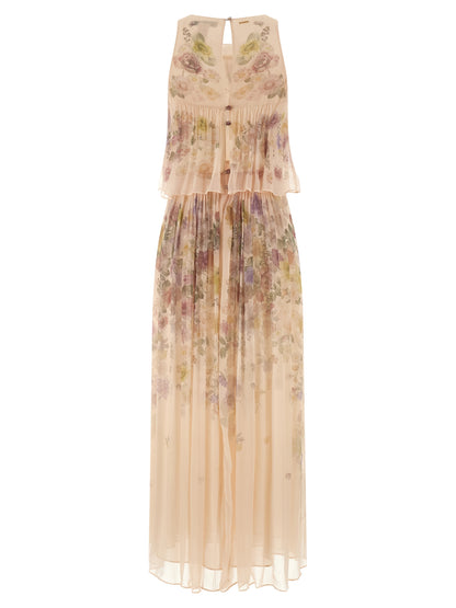 Multicolor Viscose Long Dress