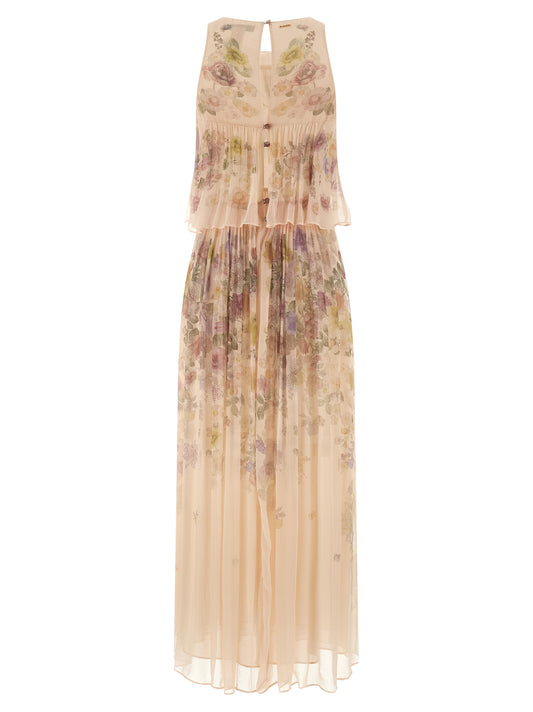 Multicolor Viscose Long Dress