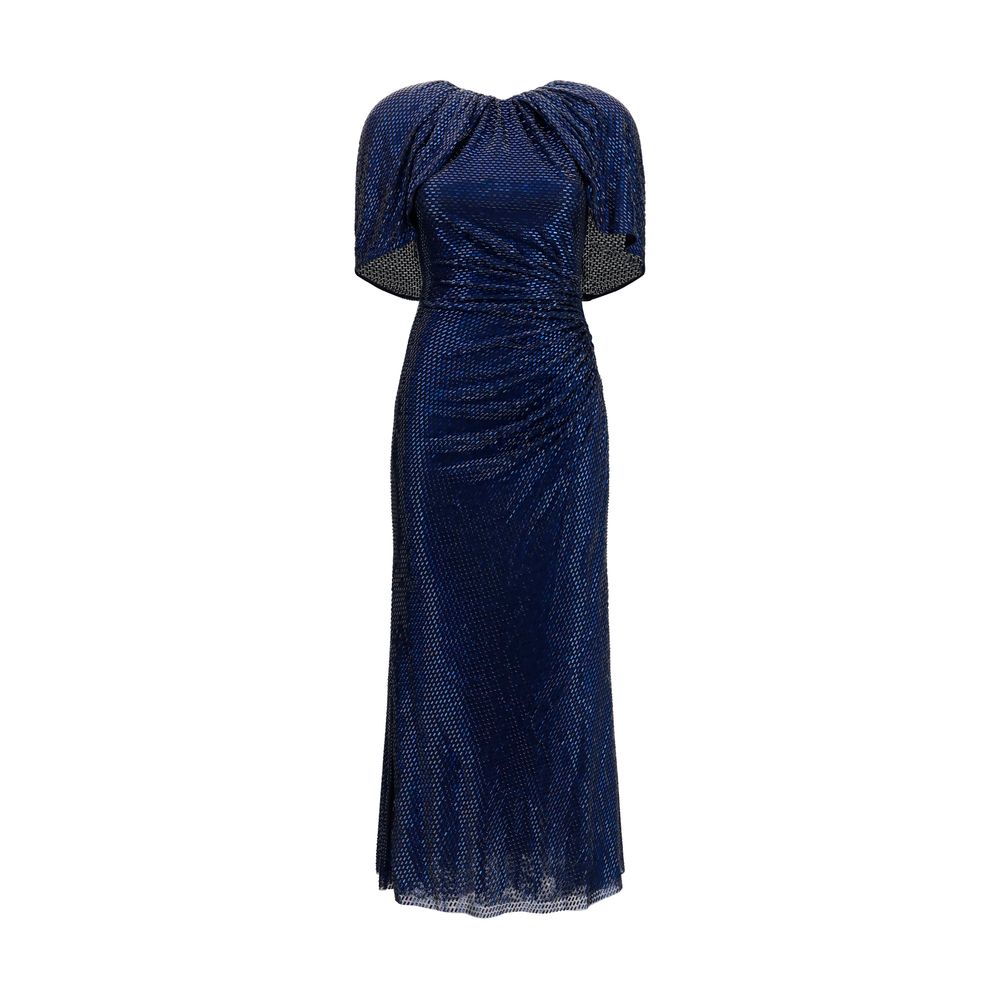 Blue Polyester Cocktail Dress