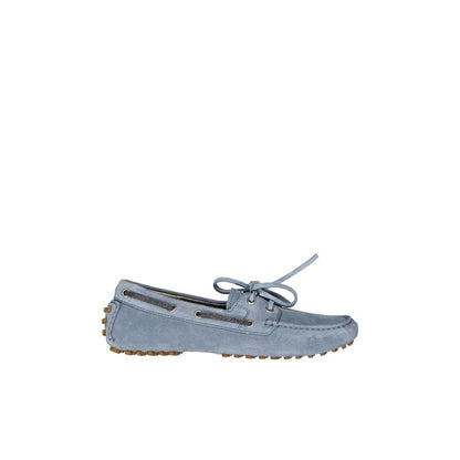 Blue Leather Moccassin