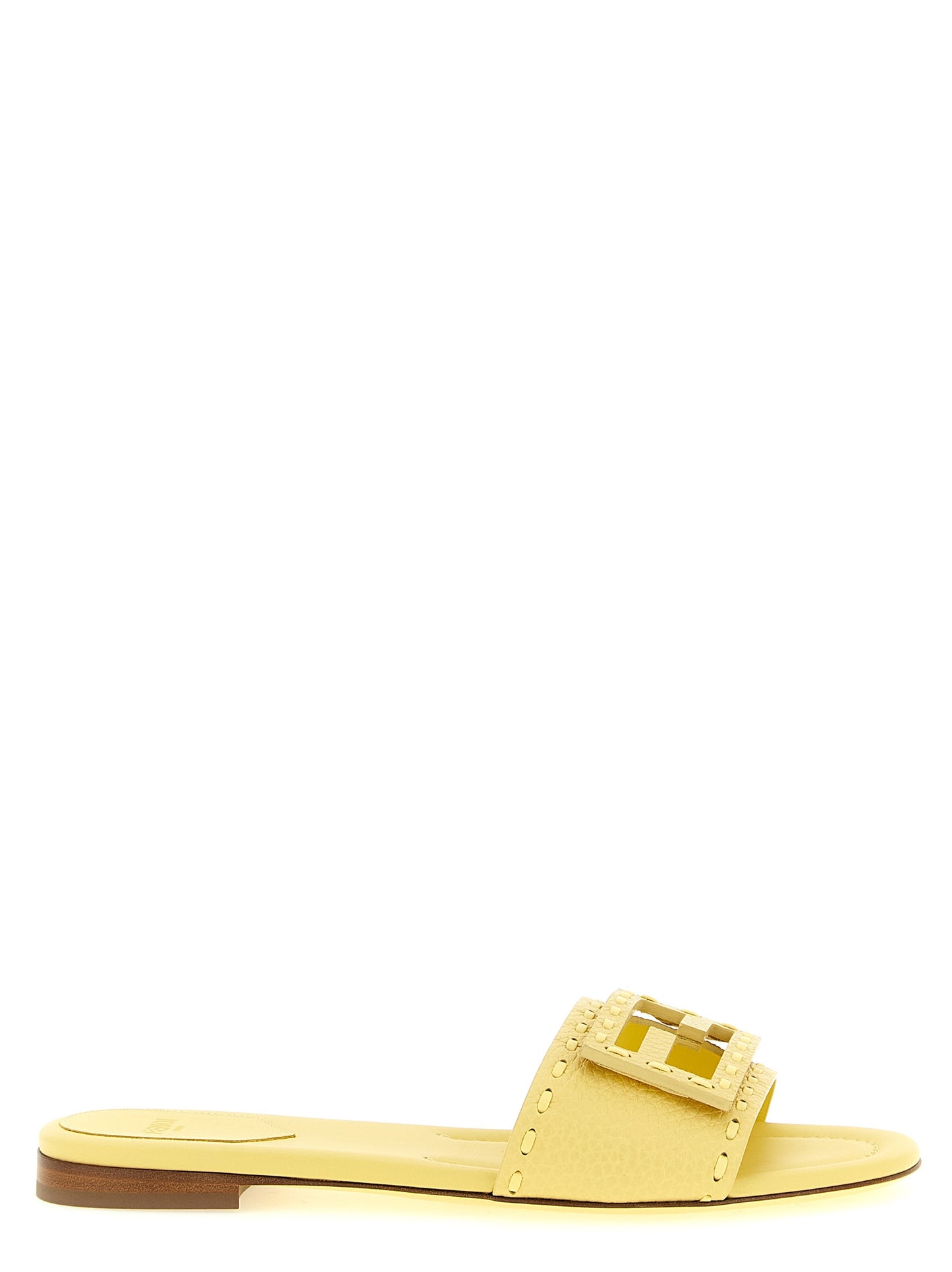 Bicolor Calfskin Slides