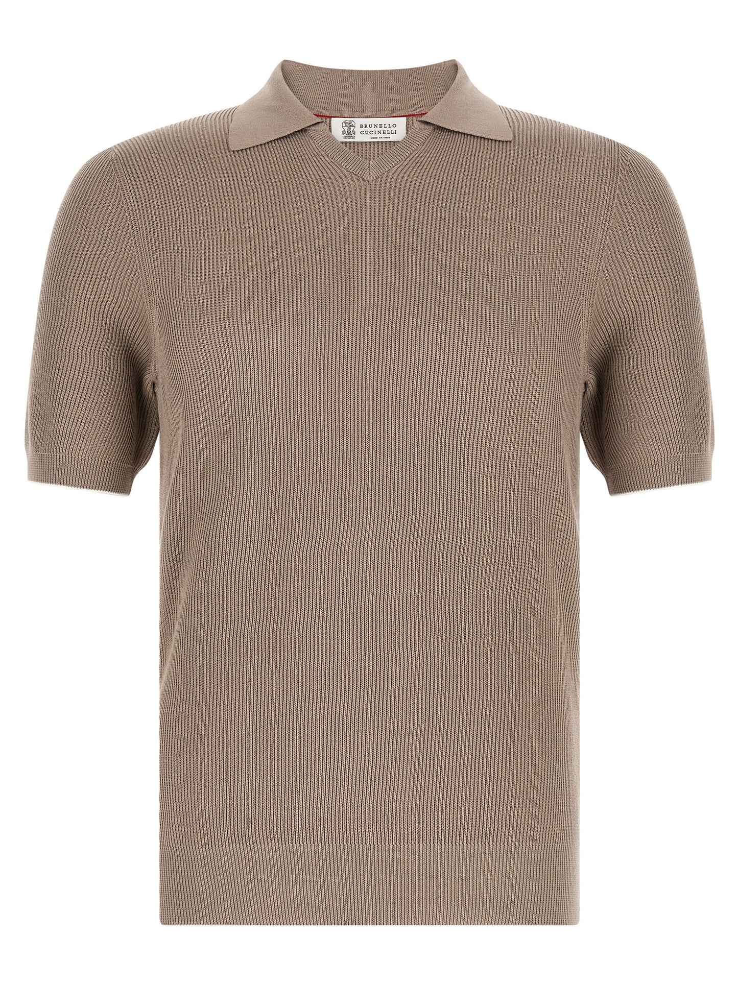 Brown Cotton Polo Shirt