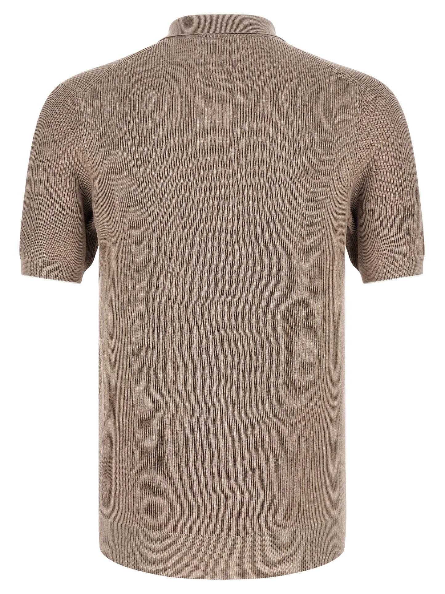 Brown Cotton Polo Shirt