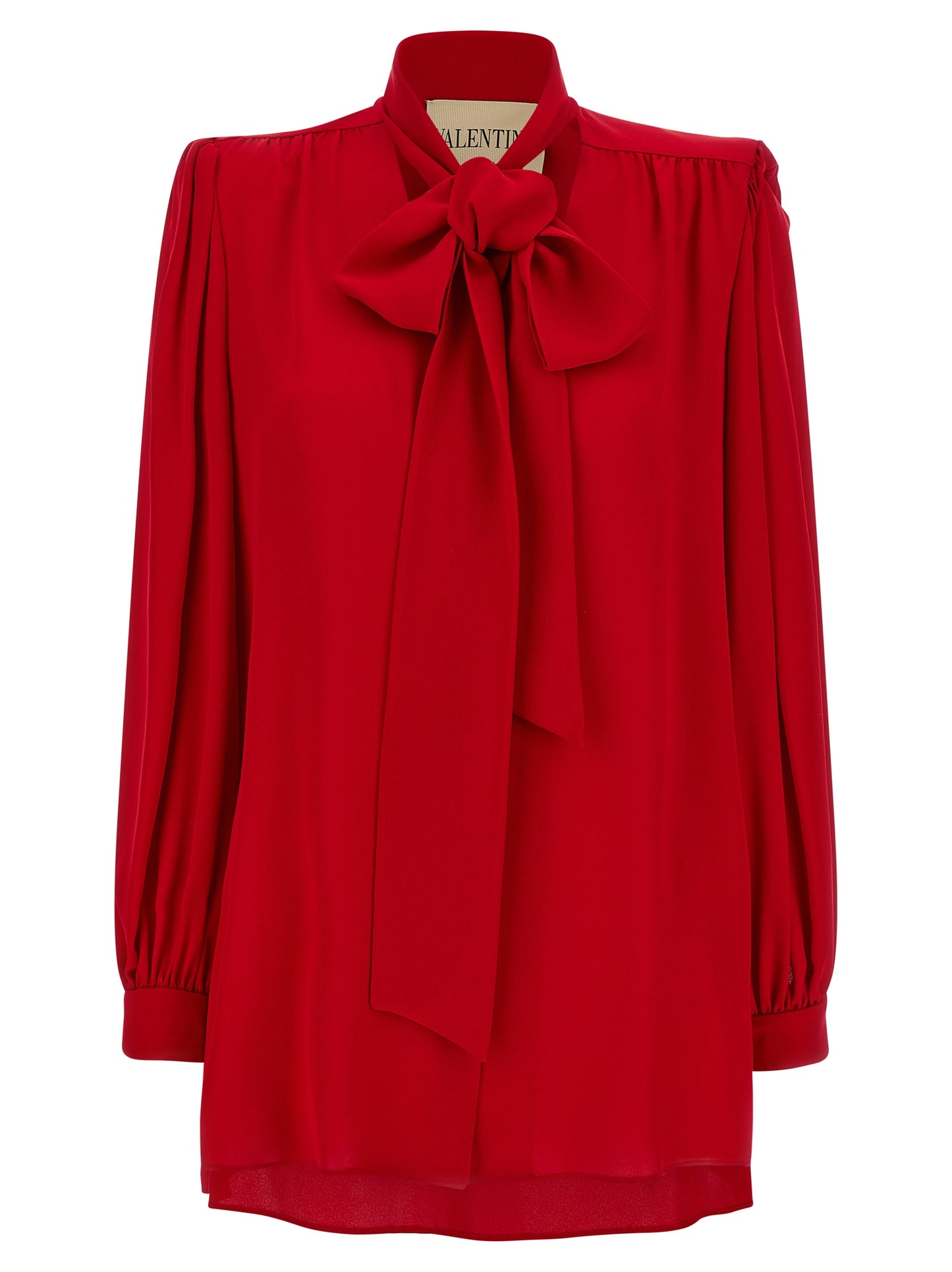 Red Silk Blouse