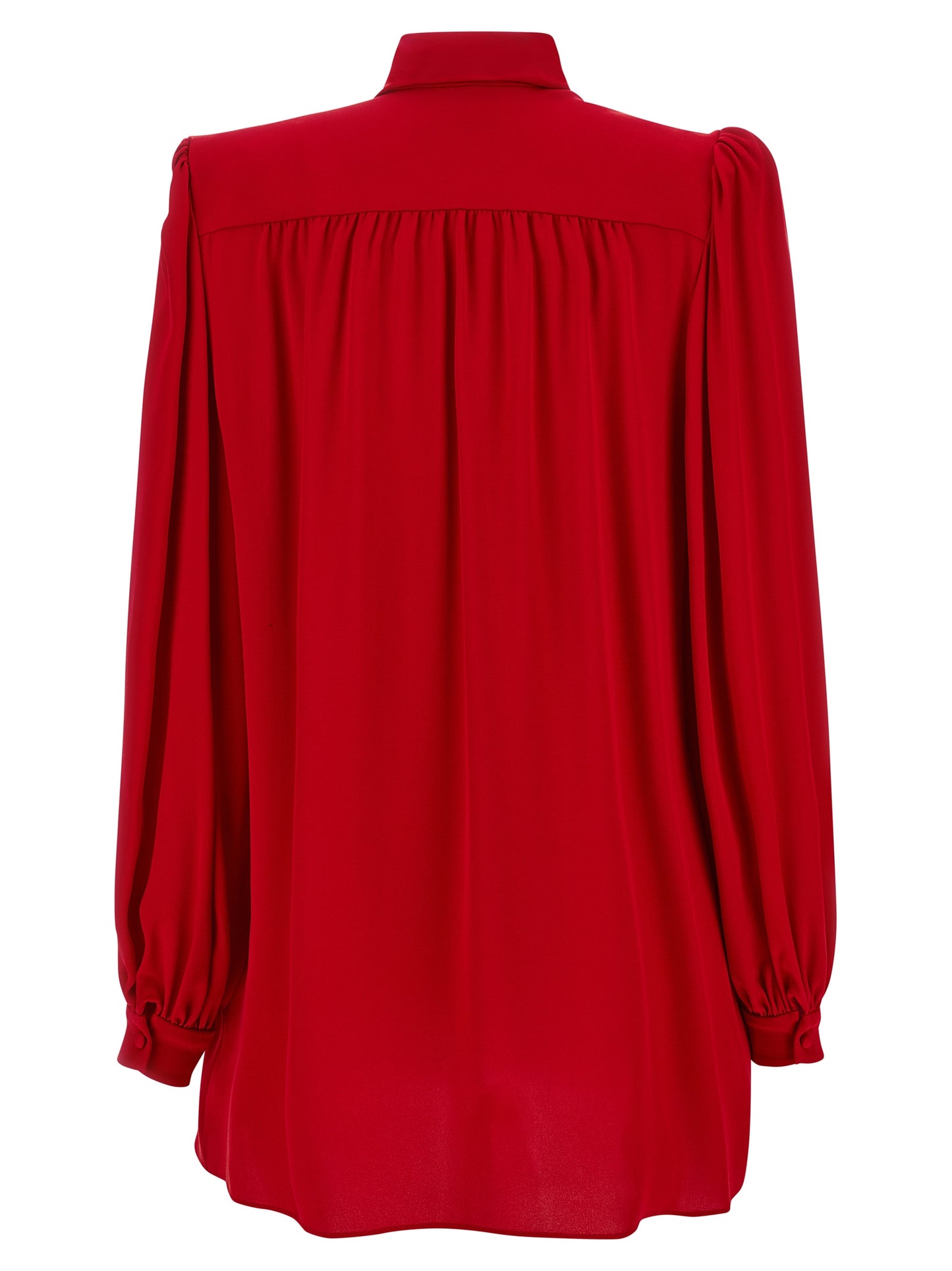 Red Silk Blouse