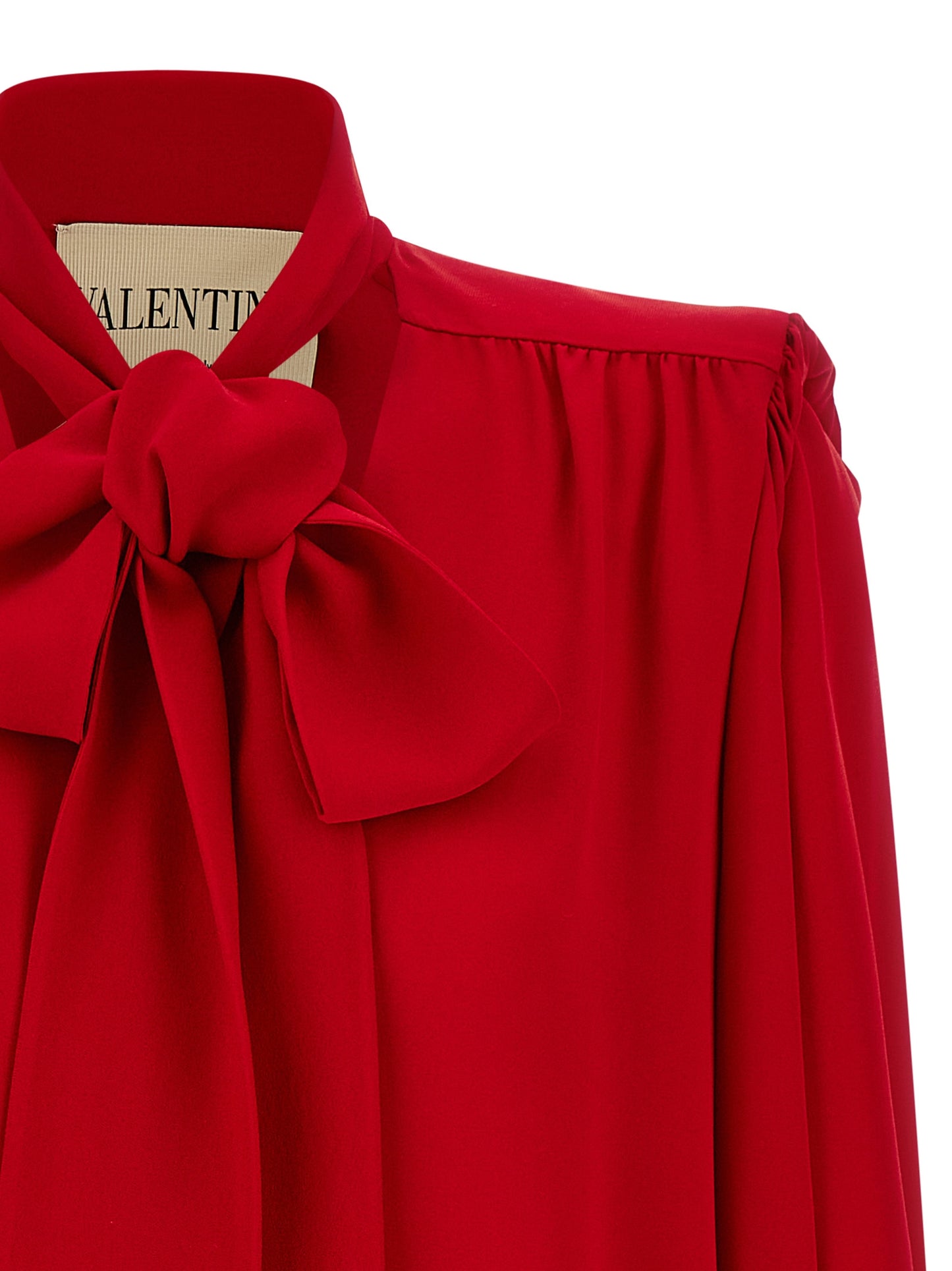 Red Silk Blouse