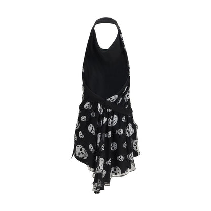 Black Silk Sleeveles T-Shirt