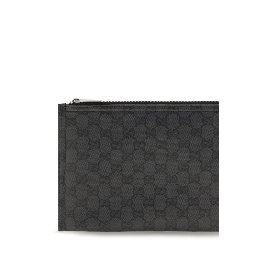 Black Fabric Clutch Bag