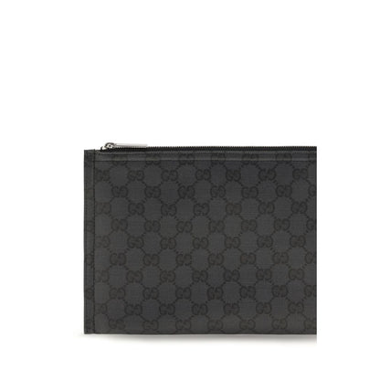Black Fabric Clutch Bag