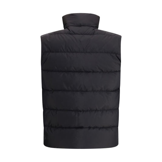 Black Recycled Polyamide Sleeveless Jacket