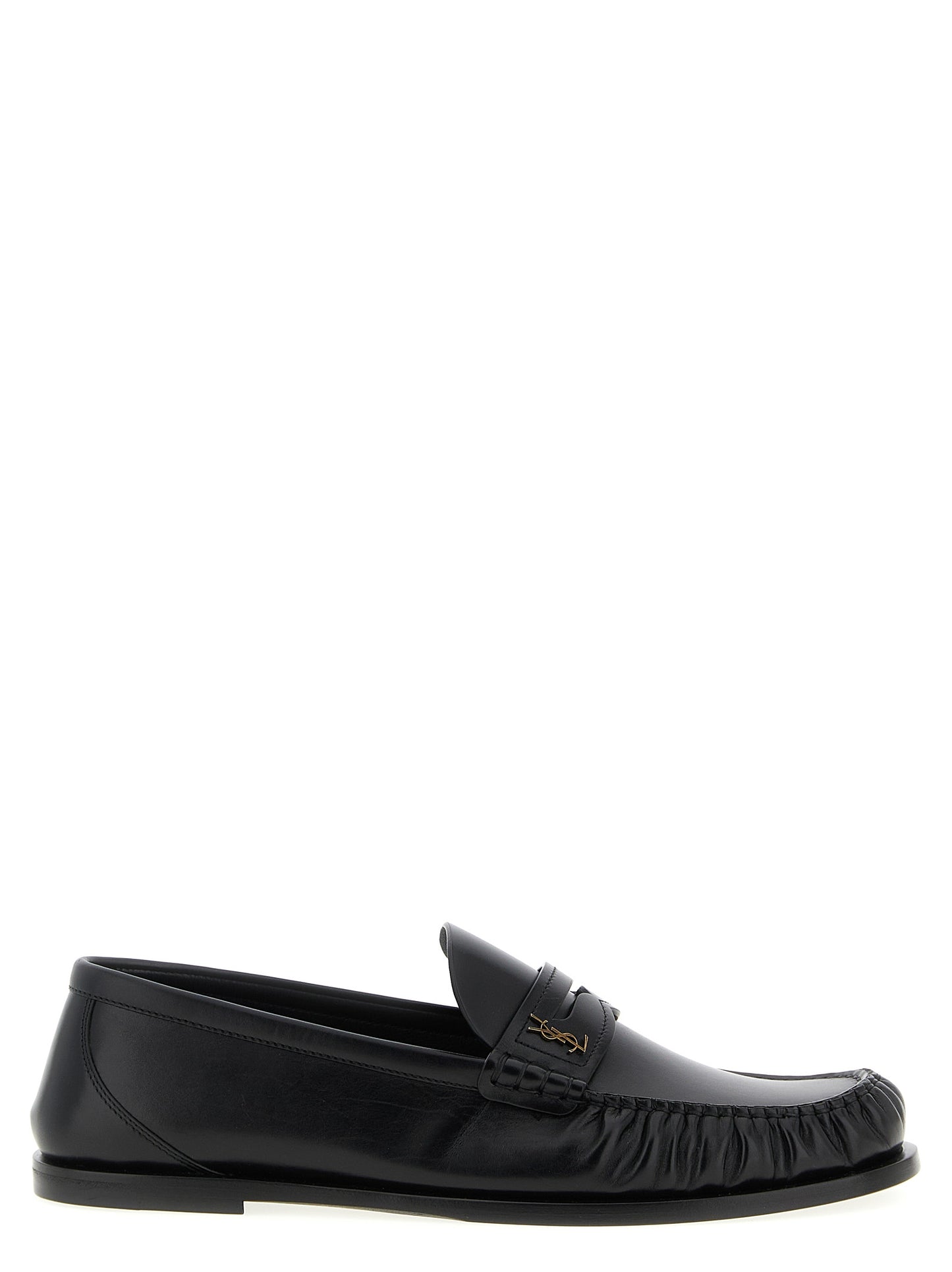 Black Calfskin Slip-On Loafers