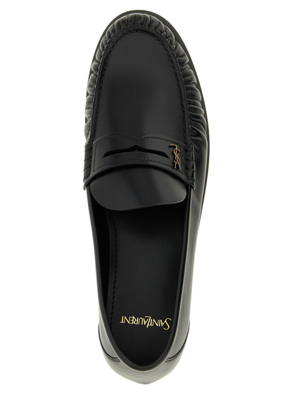 Black Calfskin Slip-On Loafers