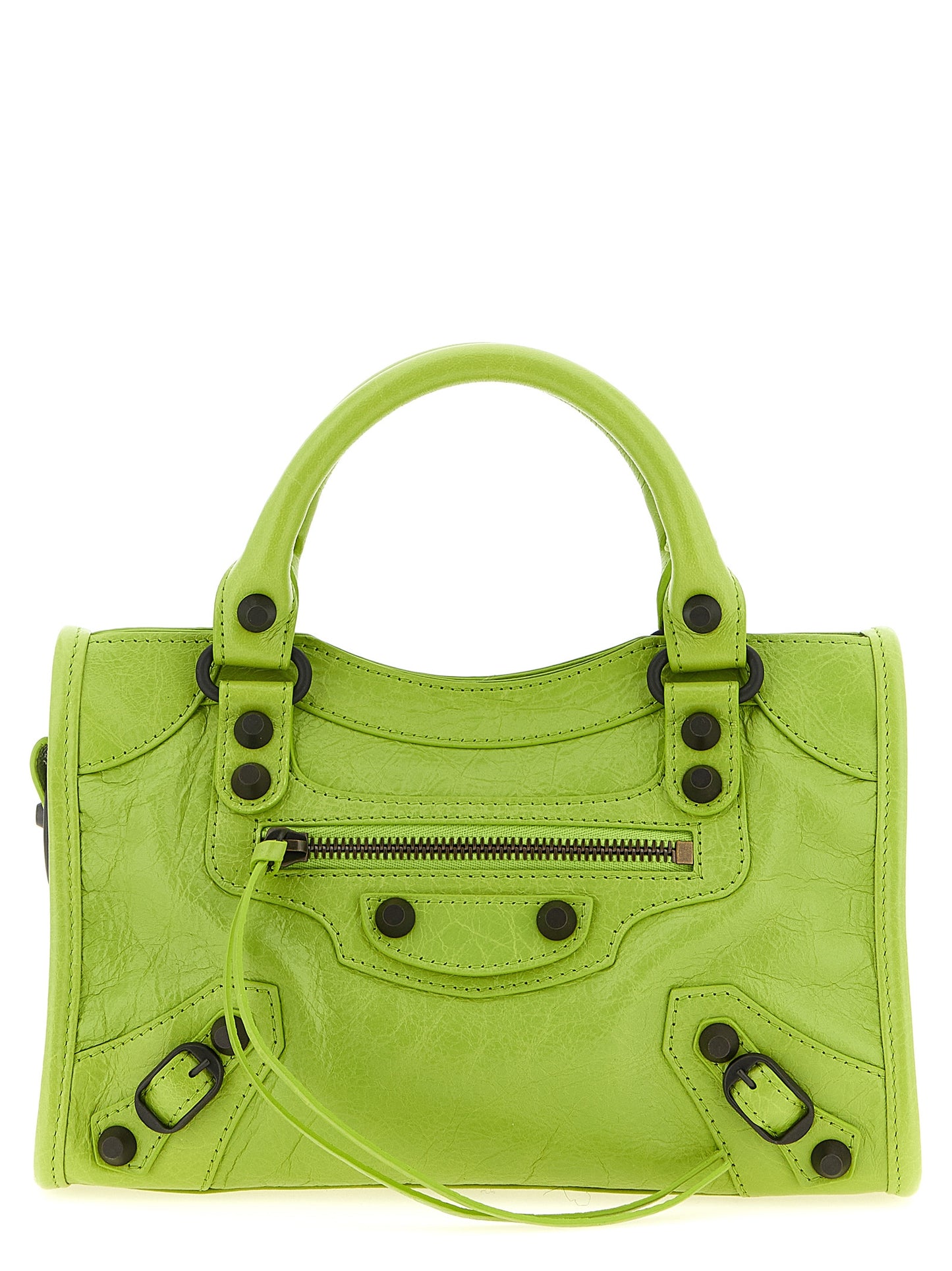 Bicolor Lamb Leather Handbag
