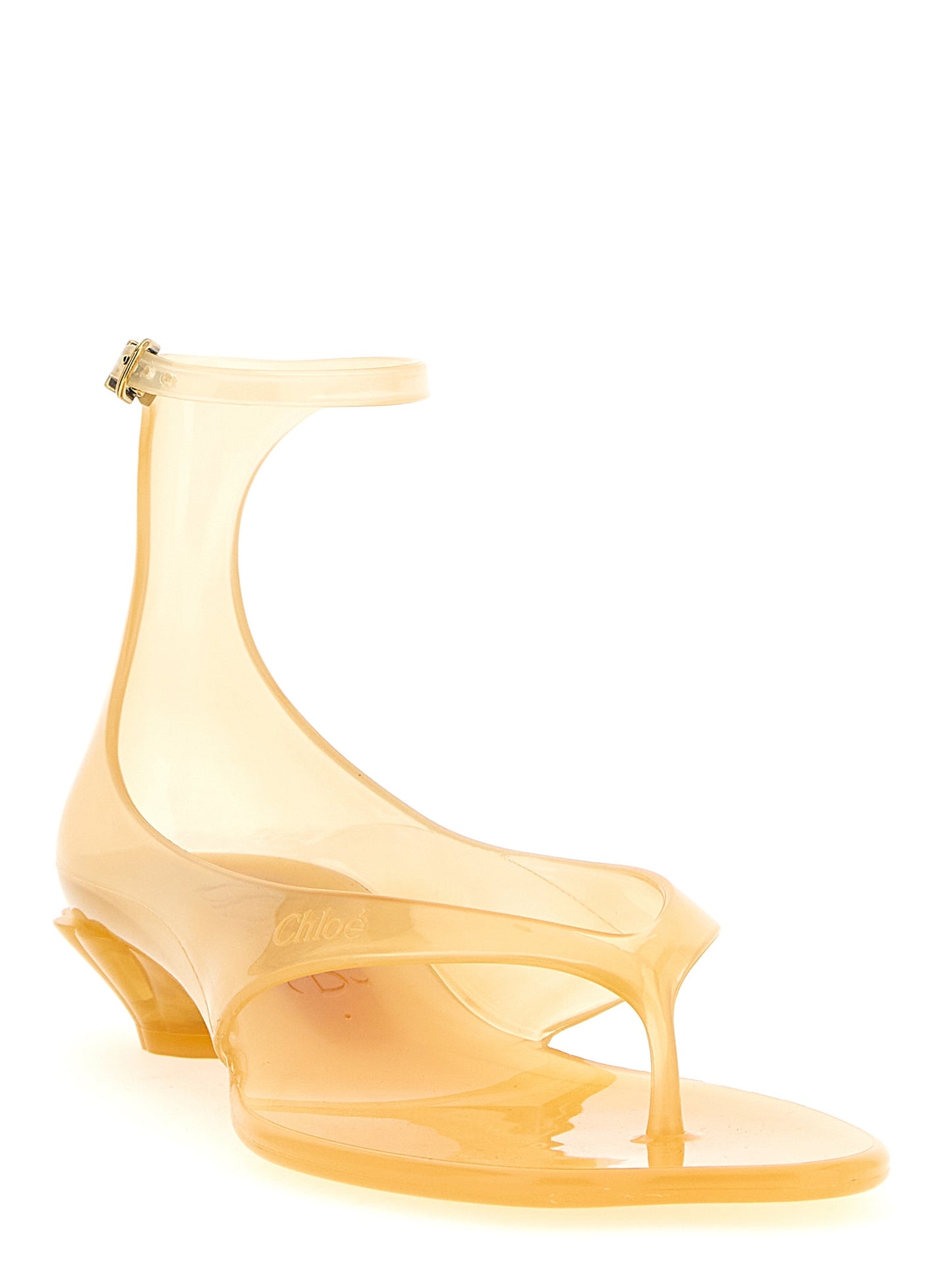 Bicolor Polyurethane Mid Heel Pumps