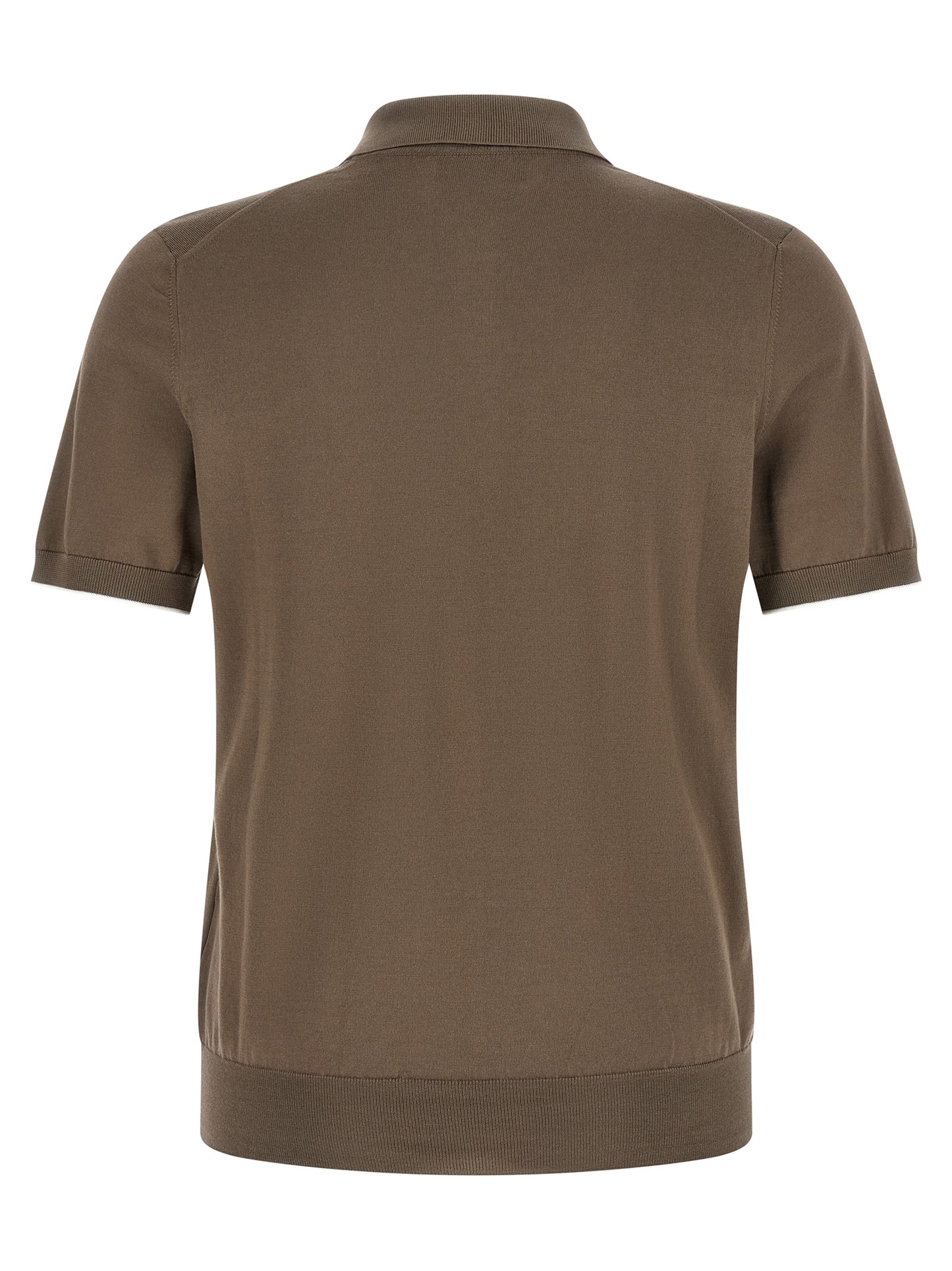 Brown Cotton Polo Shirt