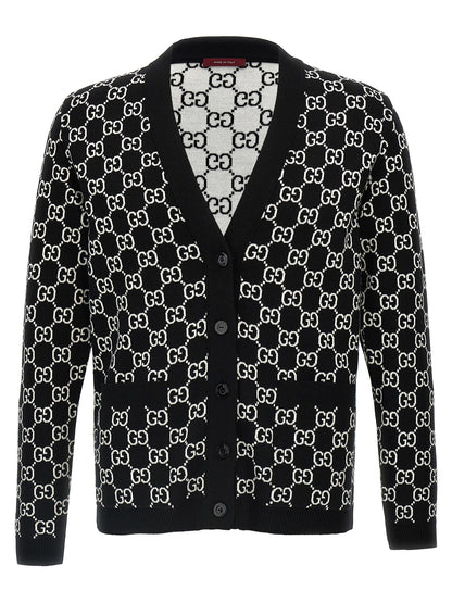 Bicolor Wool Cardigan