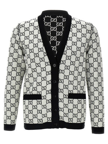 Bicolor Wool Cardigan