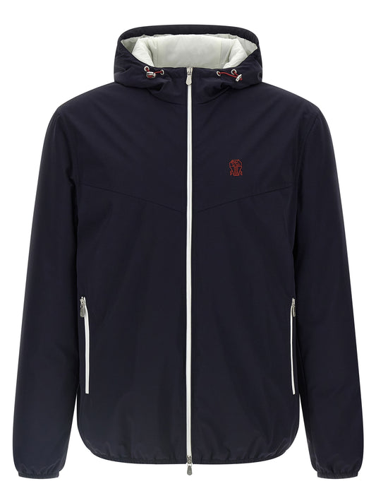 Blue Polyamide Shell Jacket