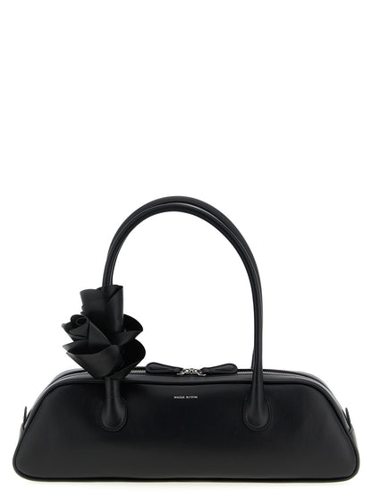 Black Calfskin Shoulder Bag
