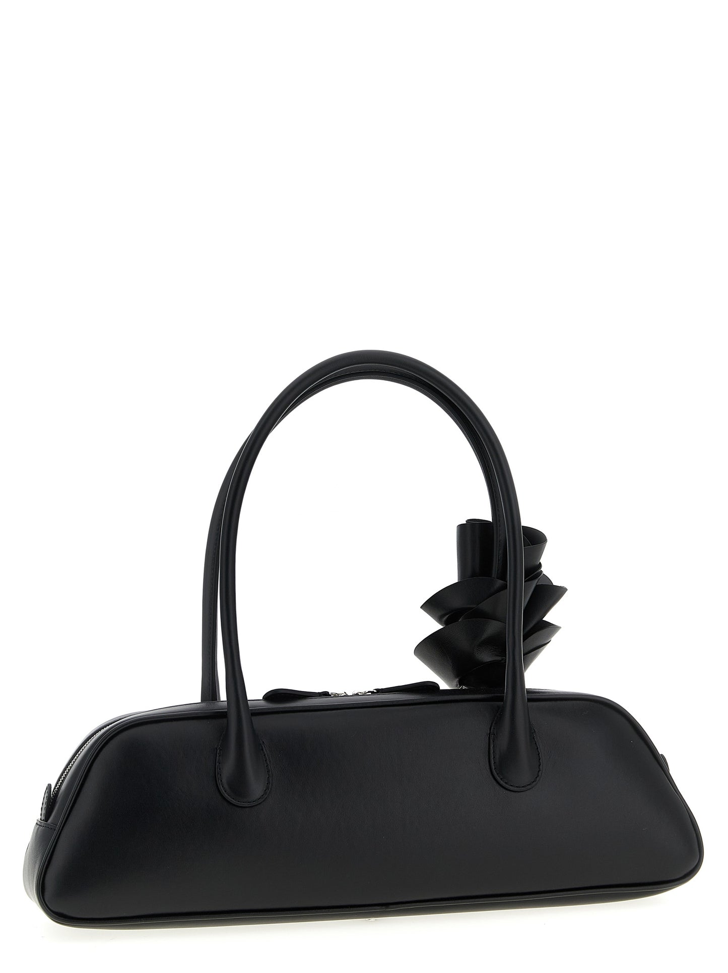 Black Calfskin Shoulder Bag