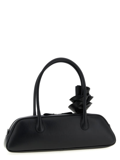 Black Calfskin Shoulder Bag
