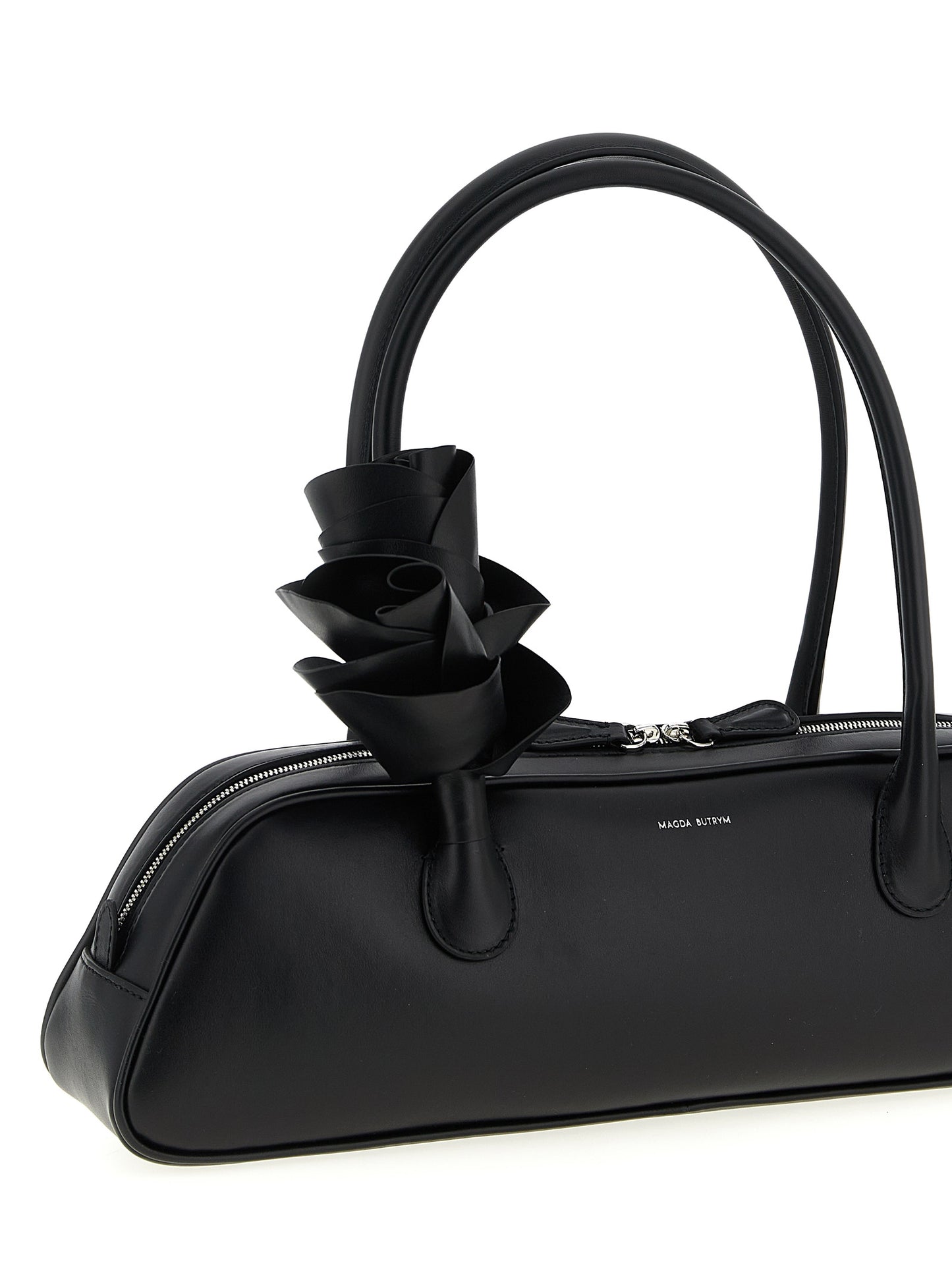 Black Calfskin Shoulder Bag