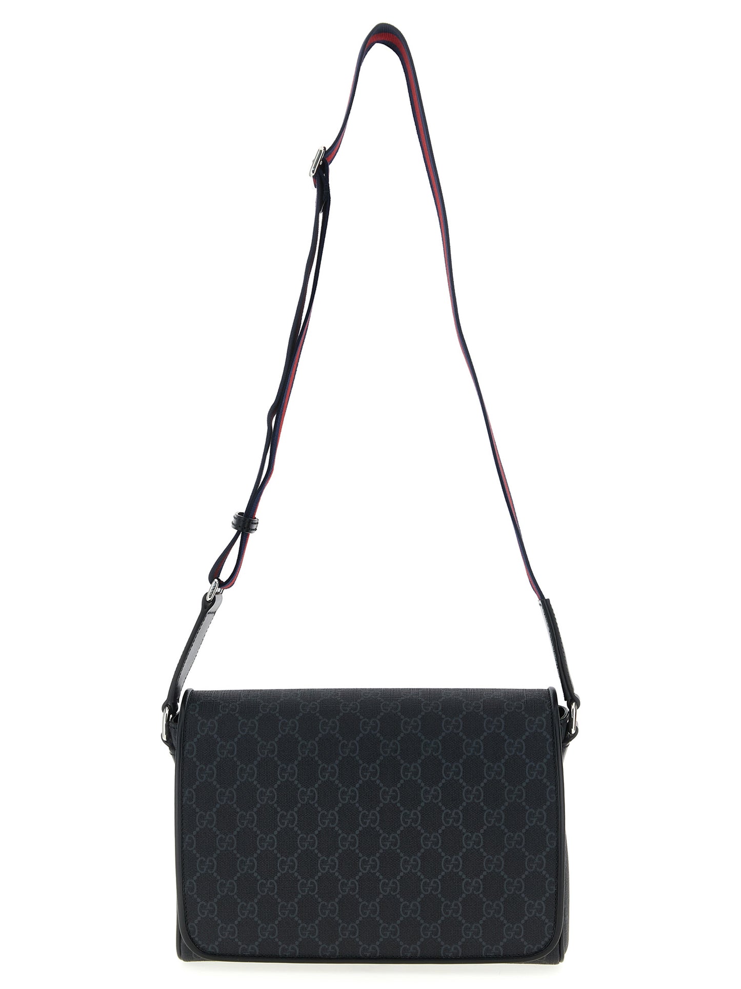 Black Polyethylene Crossbody Bag