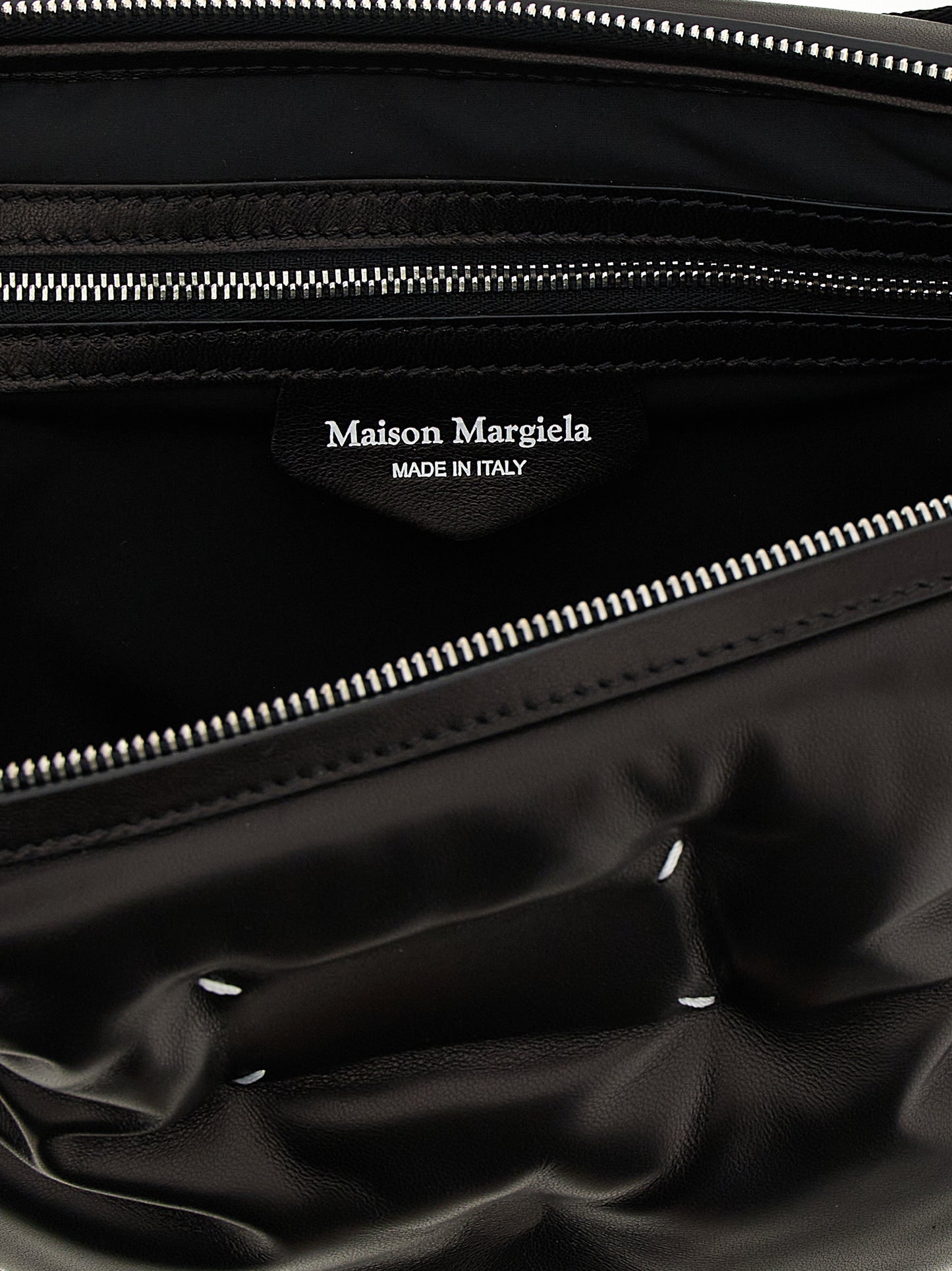 Black Lambskin Crossbody Bag
