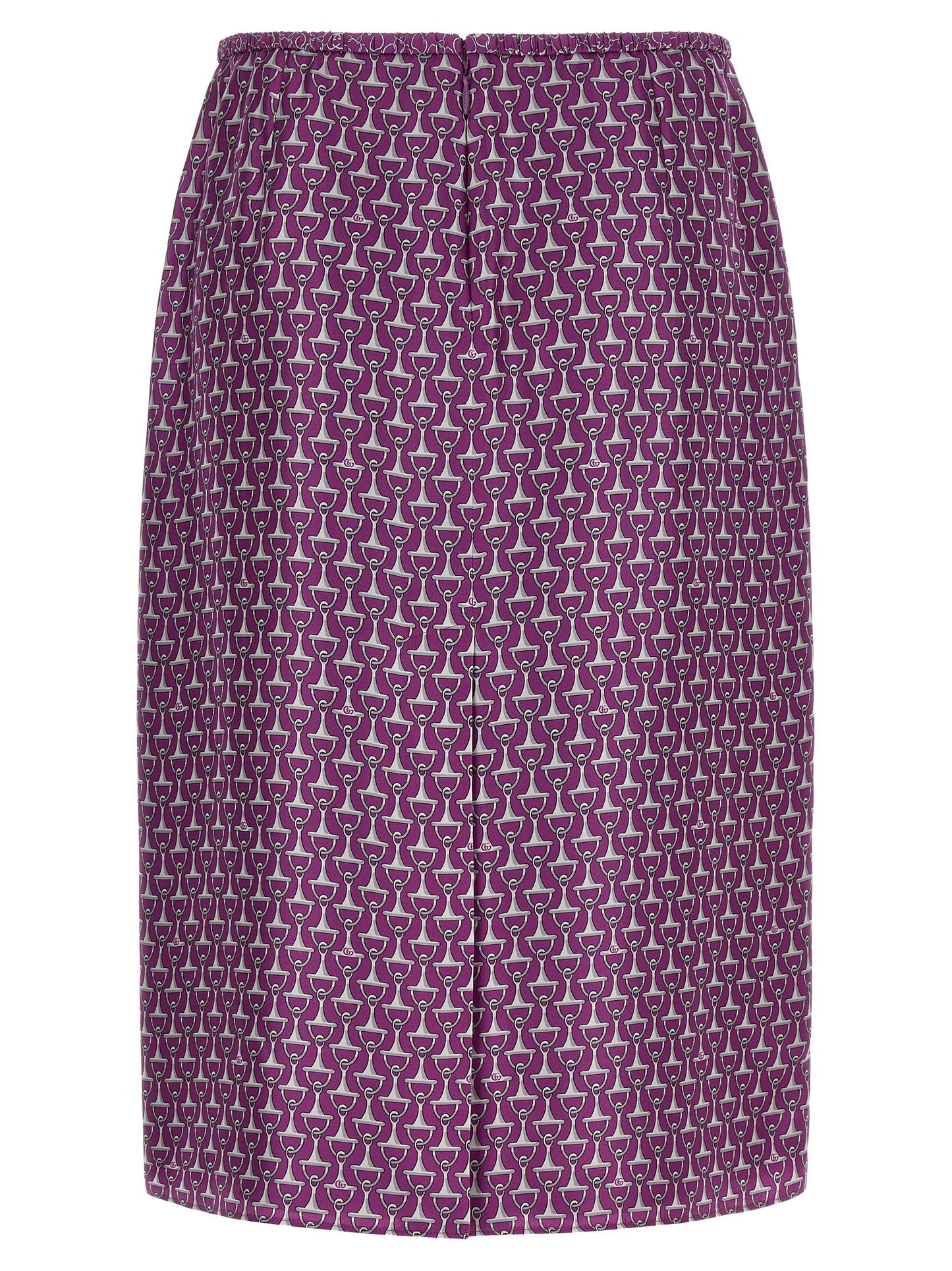 Purple Silk Midi Skirt