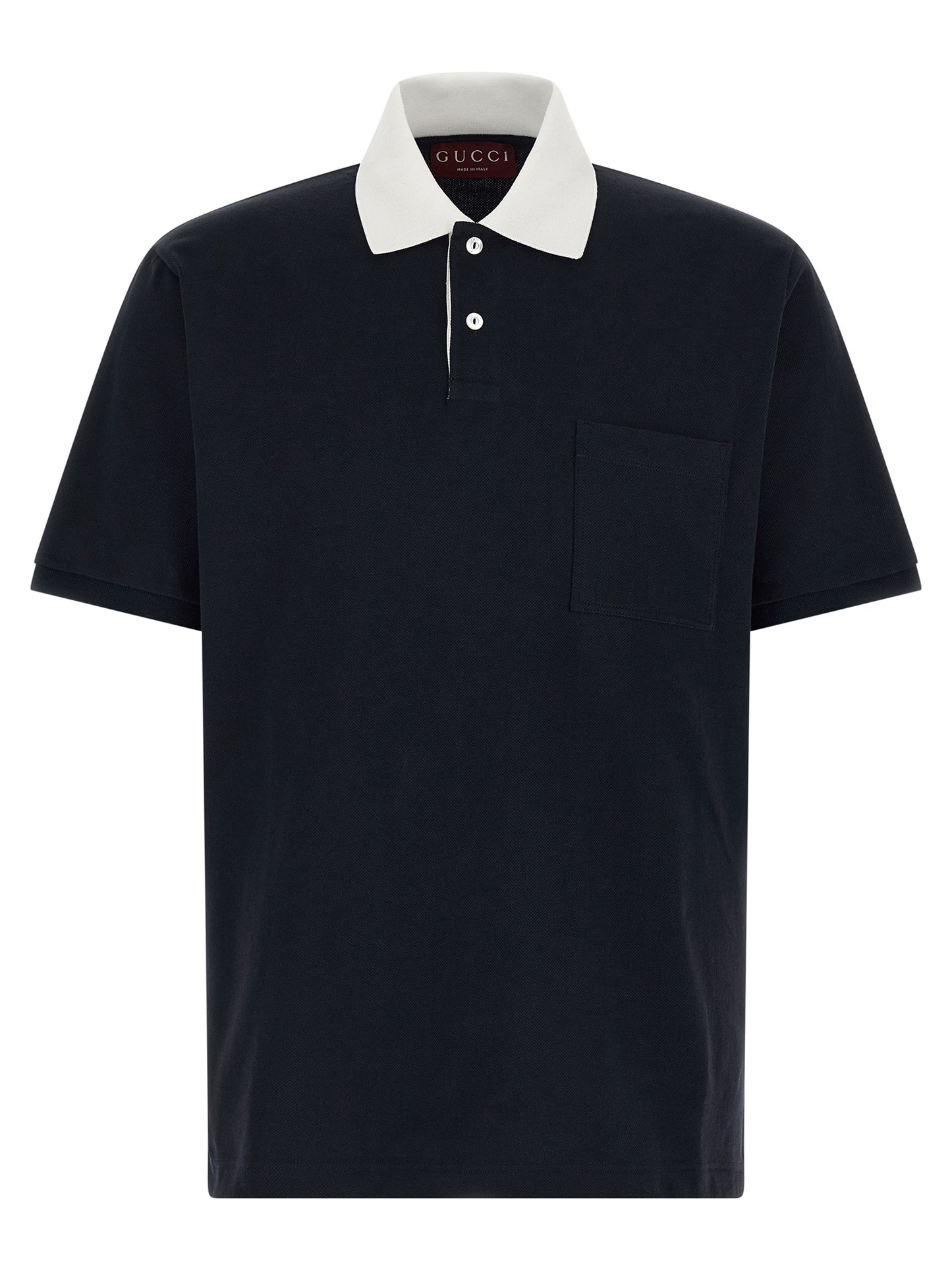 Blue Cotton Polo Shirt